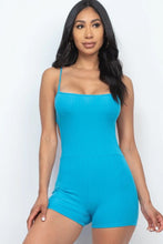 Load image into Gallery viewer, Ribbed Sleeveless Back Cutout Bodycon Active Romper
