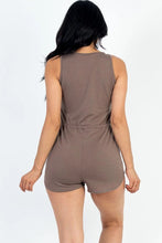 Load image into Gallery viewer, Sleeveless Drawstring Tank Romper
