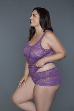 Load image into Gallery viewer, Thick Em&#39;s Tank Set W/ All Body Floral Lace Design
