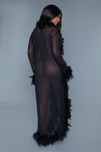 Load image into Gallery viewer, Chandelle Boa Feather Trim Robe
