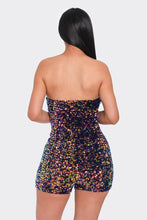 Load image into Gallery viewer, Multi Sequins Tube Top Romper
