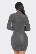 Load image into Gallery viewer, Mock Neck Long Sleeve Mini Dress

