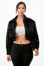 Load image into Gallery viewer, Shiny Puffer Bomber Jacket
